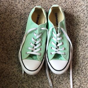 Mint green low-rise converse